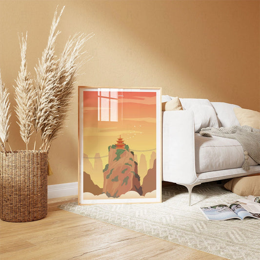 Plakat "Góra Huangshan, Chiny" - Grafika z Azjatyckim Pejzażem