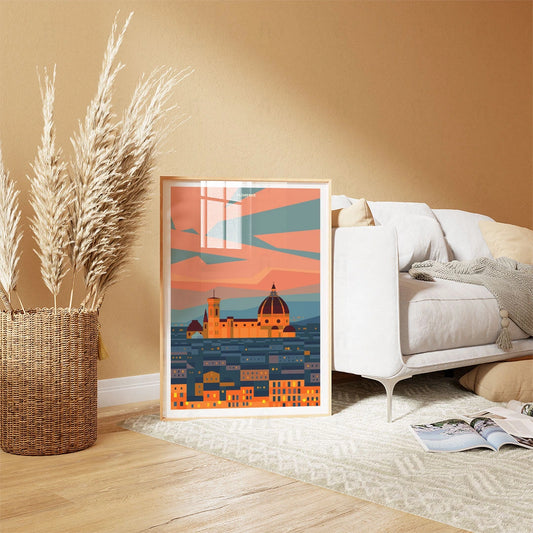 Plakat "Florencja, Włochy" - Grafika Podróżnicza