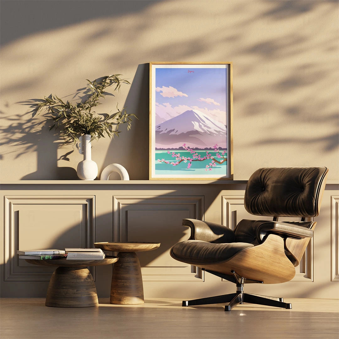 Plakat "Góra Fuji, Japonia" - Grafika w Stylu Japońskim