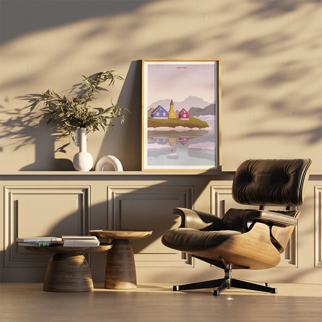 Plakat "Grenlandia" - Grafika z Arktycznym Krajobrazem