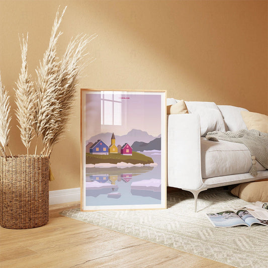 Plakat "Grenlandia" - Grafika z Arktycznym Krajobrazem