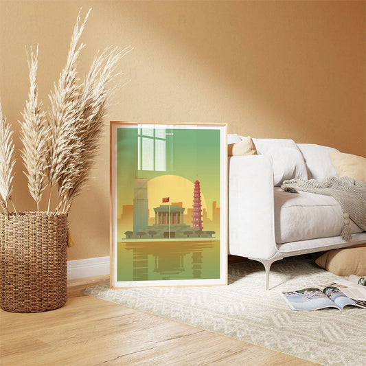 Plakat "Hanoi, Wietnam" - Egzotyczna Dekoracja Ścienna