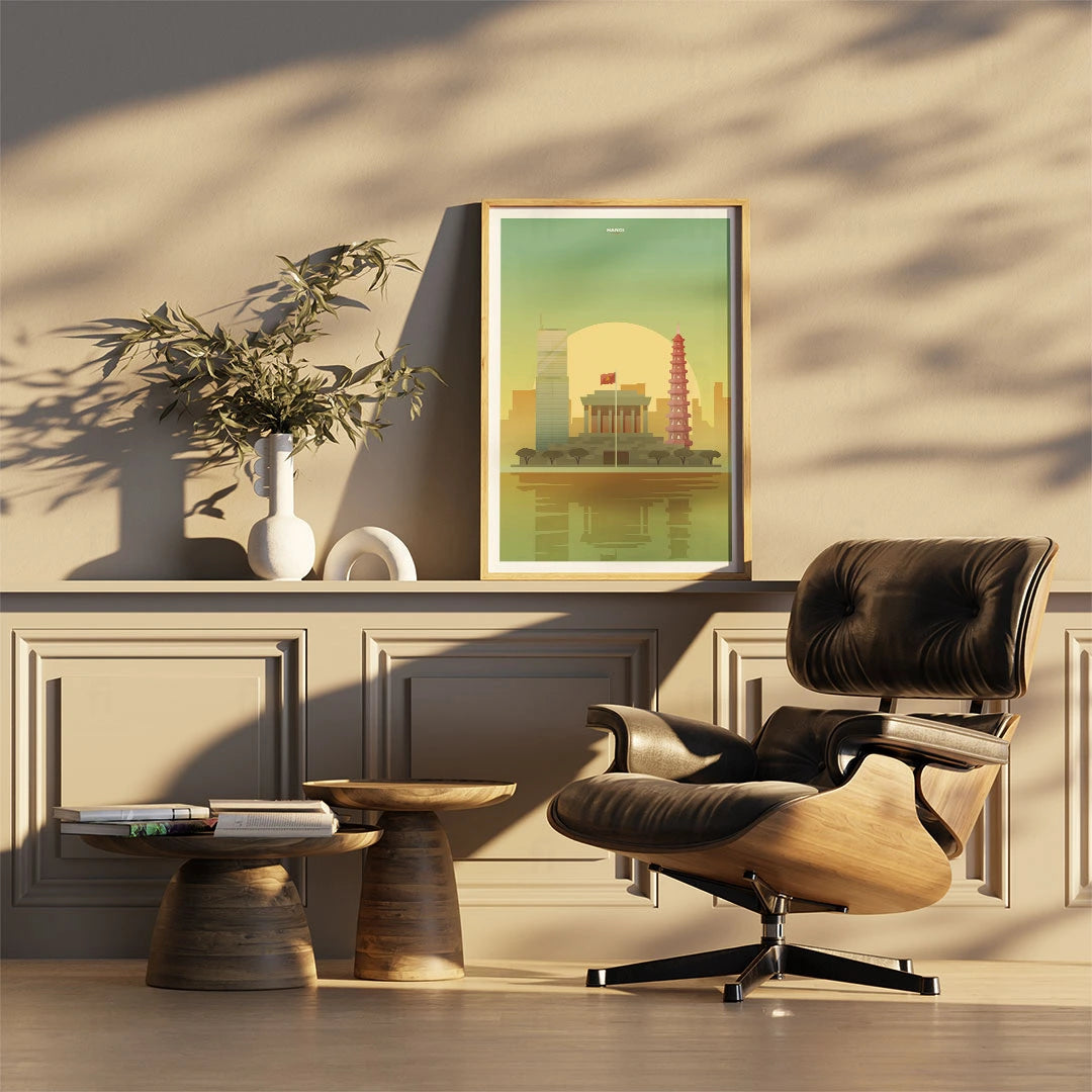 Plakat "Hanoi, Wietnam" - Egzotyczna Dekoracja Ścienna