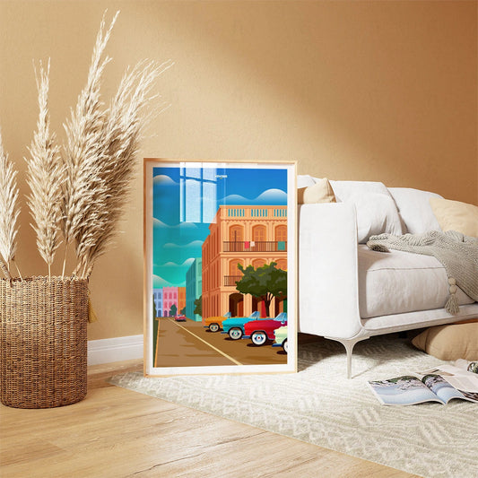 Plakat "Hawana, Kuba" - Grafika w Stylu Retro