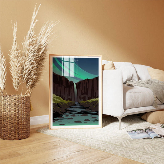 Plakat "Svartifoss, Islandia" - Grafika z Naturą