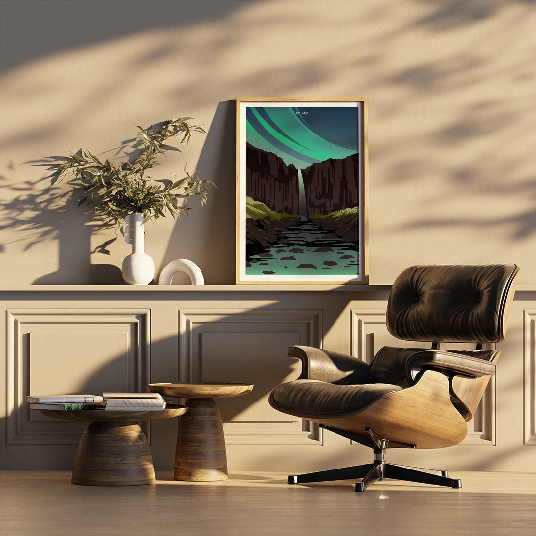 Plakat "Svartifoss, Islandia" - Grafika z Naturą