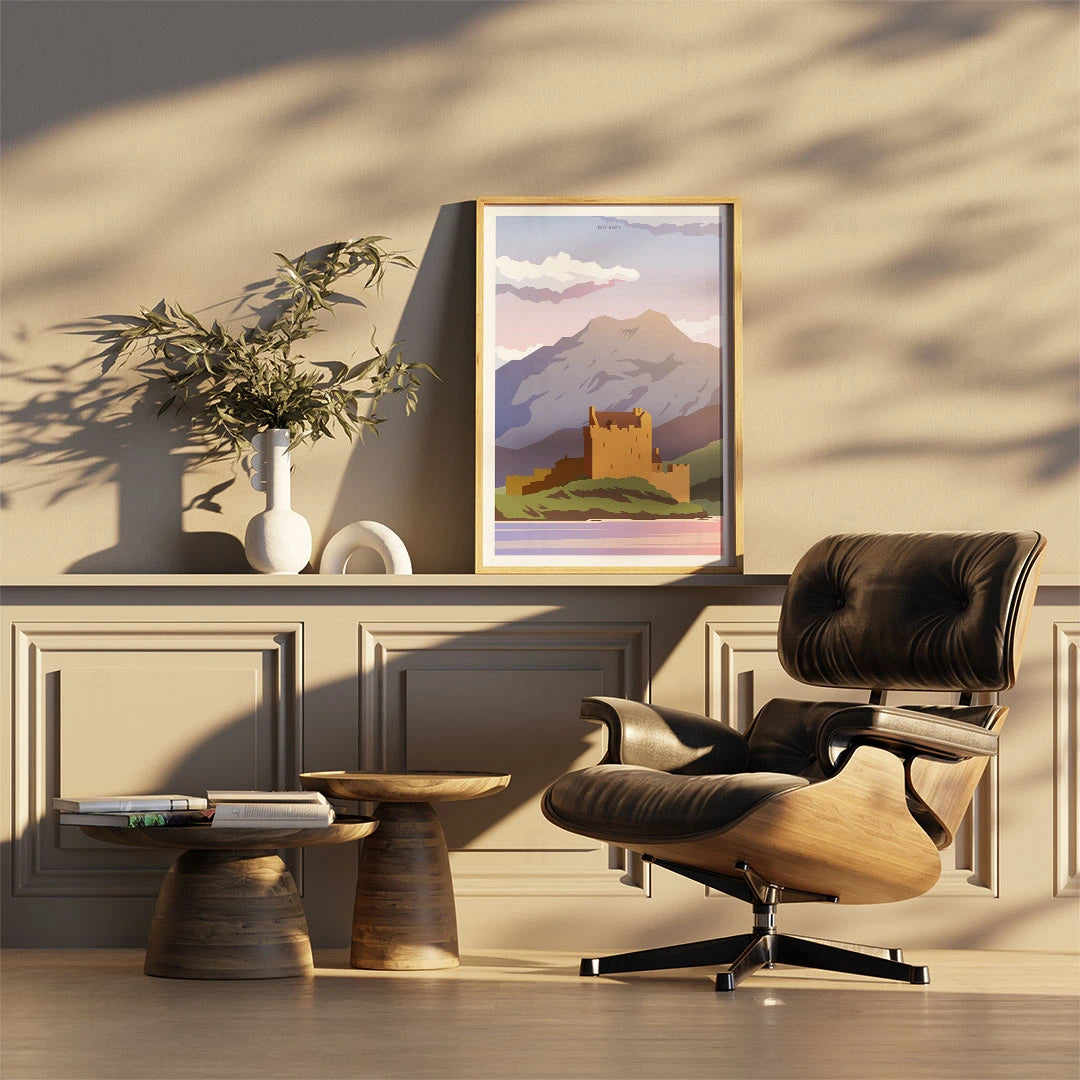 Plakat "Irlandia, Zamek" - Grafika z Historycznym Krajobrazem