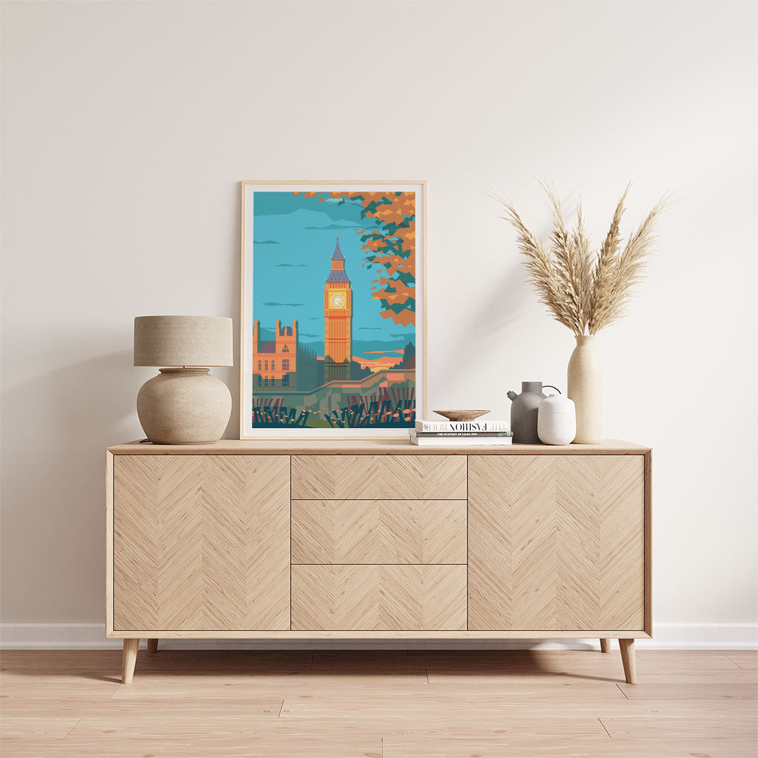 Plakat "Londyn, Big Ben" - Grafika z Anglii