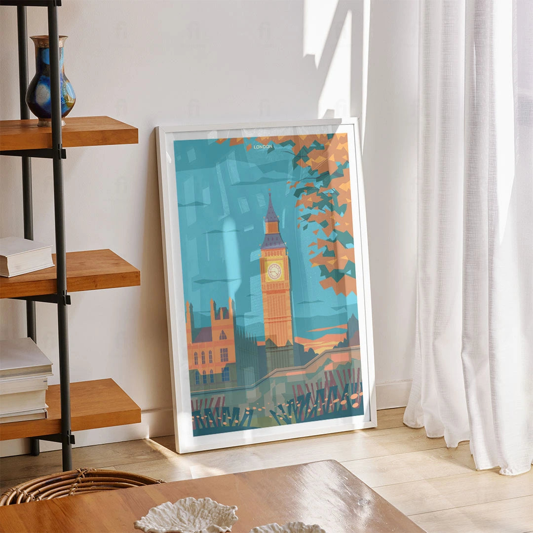 Plakat "Londyn, Big Ben" - Grafika z Anglii