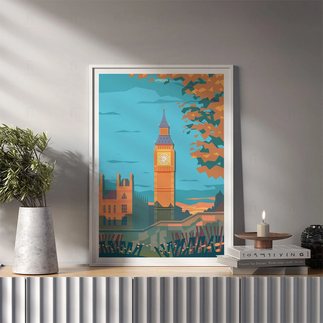 Plakat "Londyn, Big Ben" - Grafika z Anglii