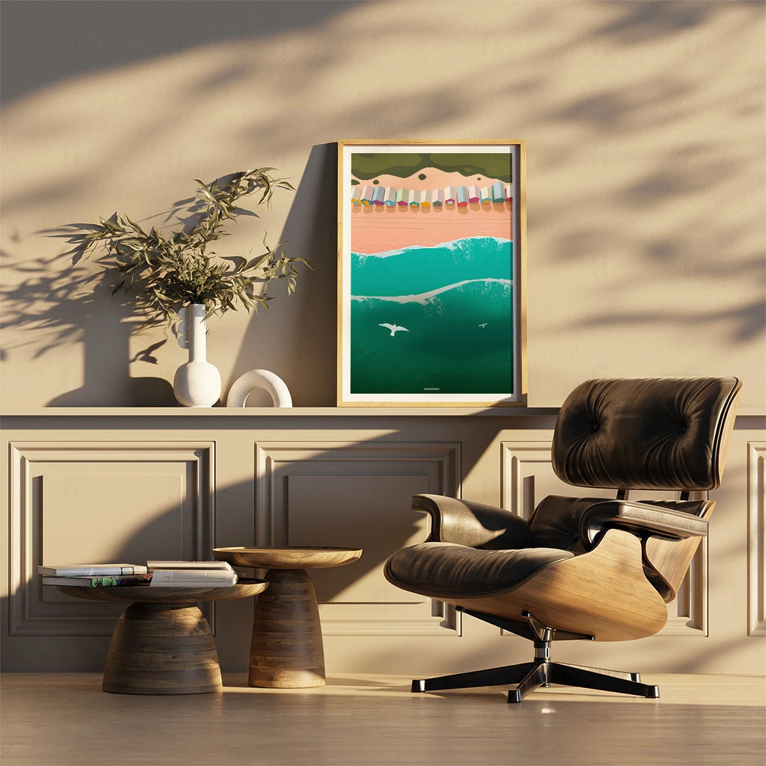 Plakat "Melbourne, Brighton Beach" - Grafika z Australii