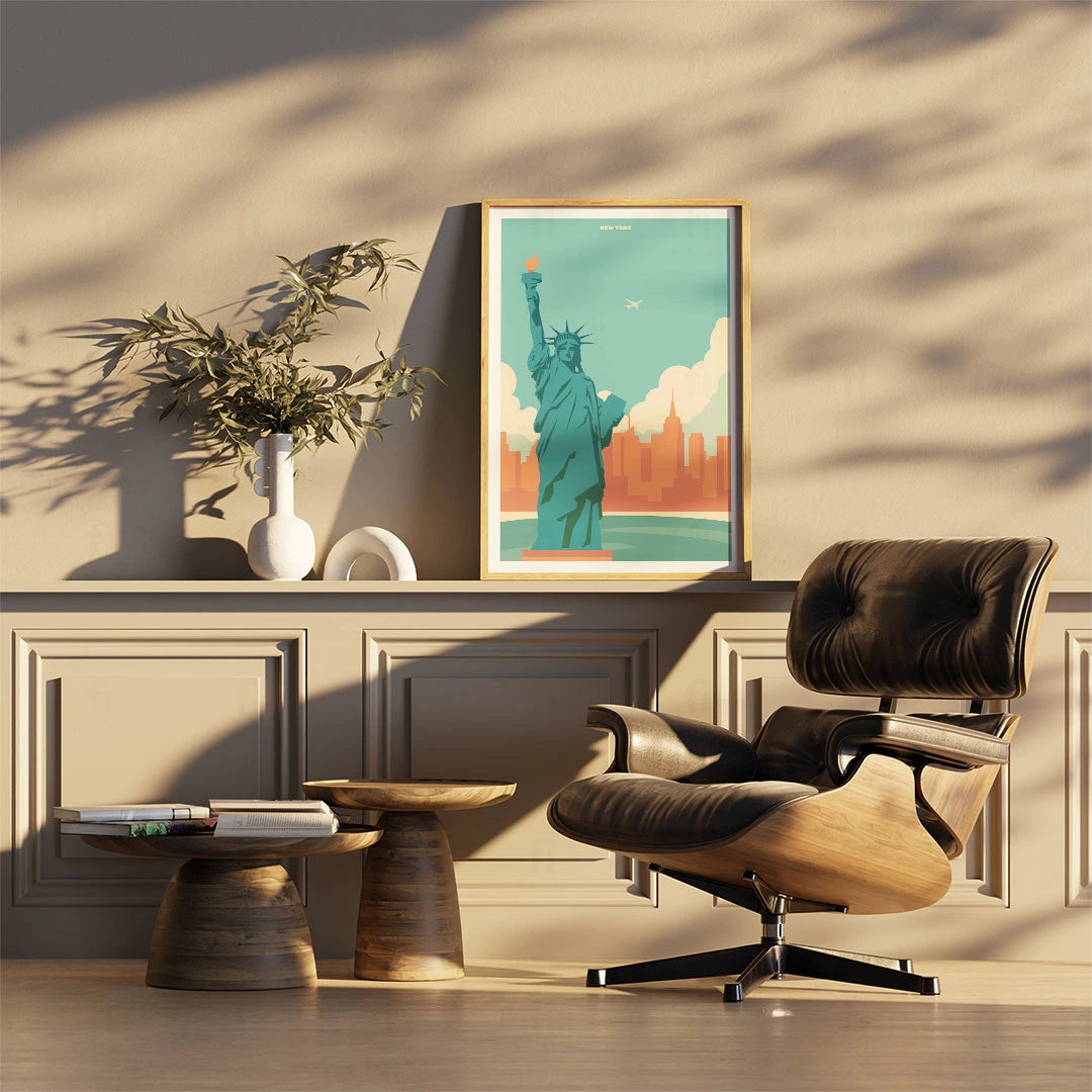 Plakat "Nowy Jork, Statua Wolności" - Grafika z USA