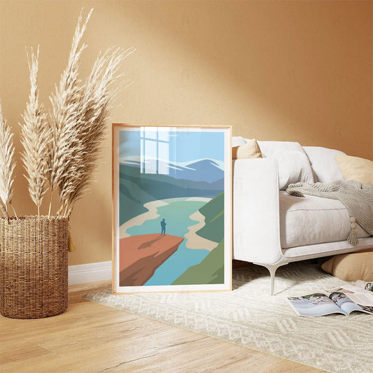 Plakat "Norwegia" - Grafika ze Skandynawskim Pejzażem