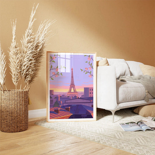 Plakat "Paryż, Wieża Eiffla" - Romantyczna Grafika