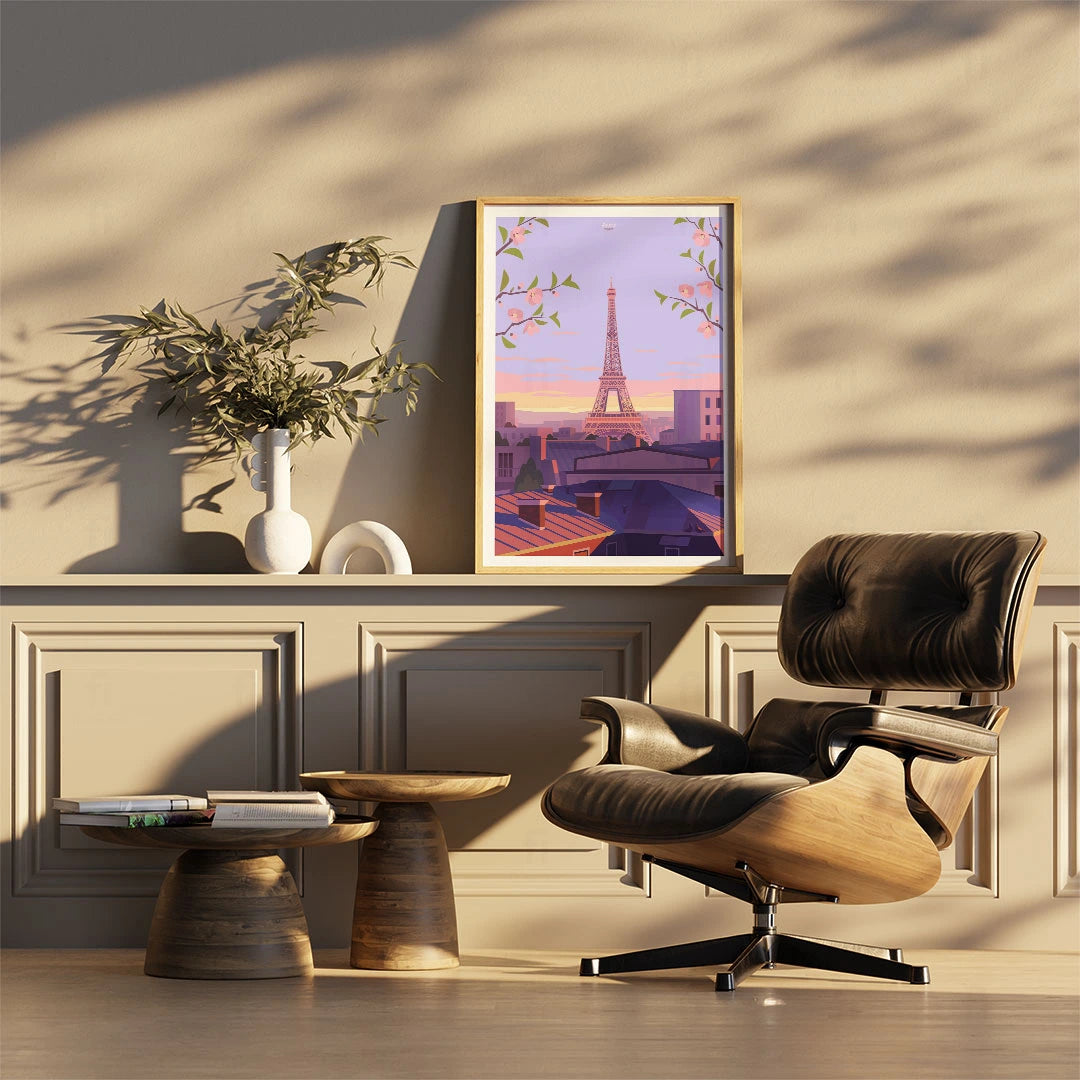 Plakat "Paryż, Wieża Eiffla" - Romantyczna Grafika