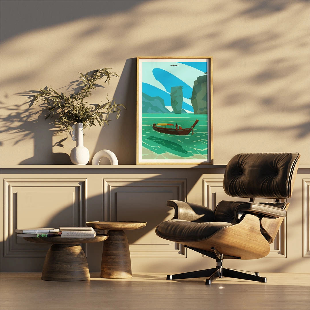 Plakat "Phuket, Tajlandia" - Egzotyczna Grafika z Azji