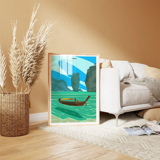 Plakat "Phuket, Tajlandia" - Egzotyczna Grafika z Azji