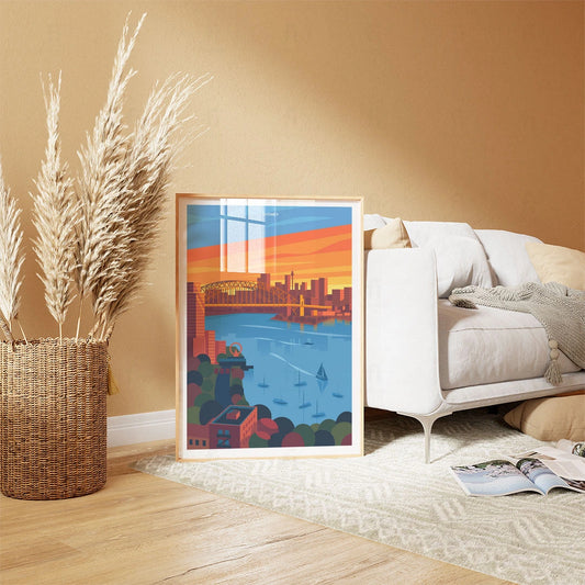 Plakat "Sydney" - Grafika z Australijską Metropolią
