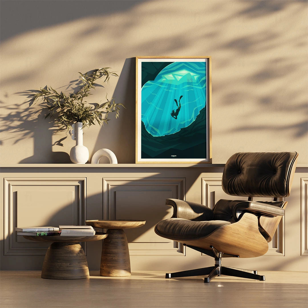 Plakat "Cancun, Meksyk" - Grafika z Podwodnym Światem