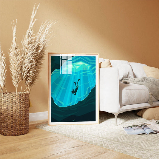 Plakat "Cancun, Meksyk" - Grafika z Podwodnym Światem