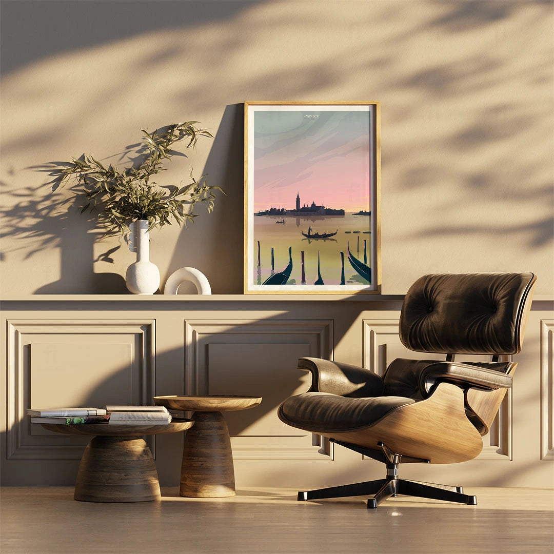 Plakat "Wenecja" - Romantyczna Grafika z Włoch