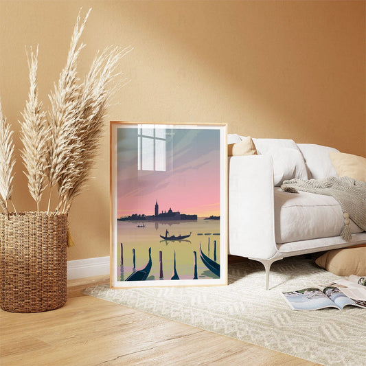 Plakat "Wenecja" - Romantyczna Grafika z Włoch