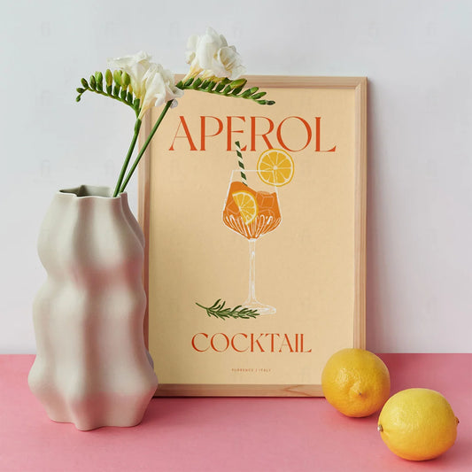 Plakat "Aperol" - Włoska Grafika z Koktajlem