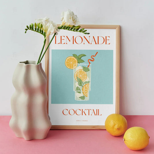 Plakat "Lemonade" - Orzeźwiająca Grafika z Lemoniadą