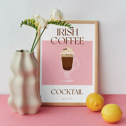 Plakat "Irish Coffee" - Grafika z Klasycznym Napojem