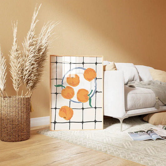 Plakat "Soczyste Brzoskwinie" - Apetyczna Grafika do Kuchni