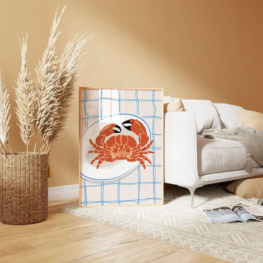 Plakat "Krab" - Grafika z Motywem Morskim