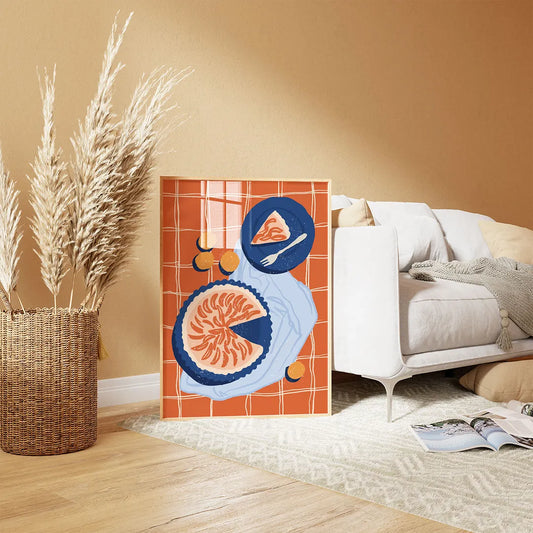 Plakat "Ciasto z Owocami" - Apetyczna Grafika do Kuchni