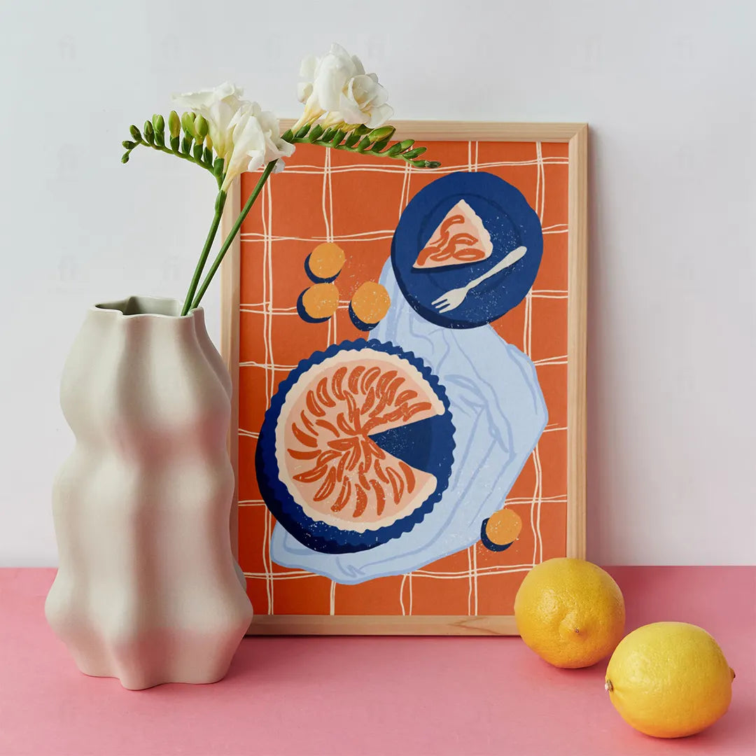 Plakat "Ciasto z Owocami" - Apetyczna Grafika do Kuchni