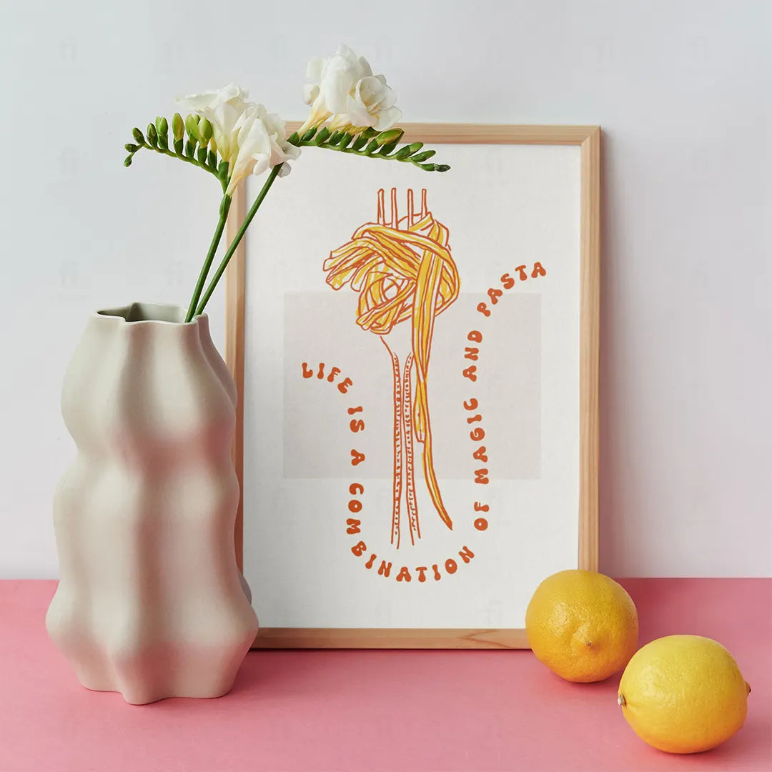 Plakat "Magic and Pasta" - Grafika dla Miłośników Włoch