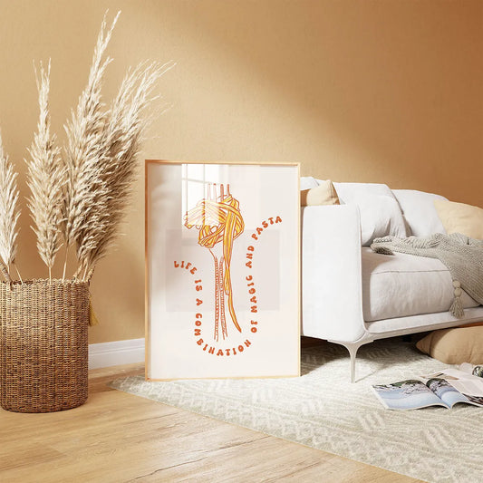 Plakat "Magic and Pasta" - Grafika dla Miłośników Włoch