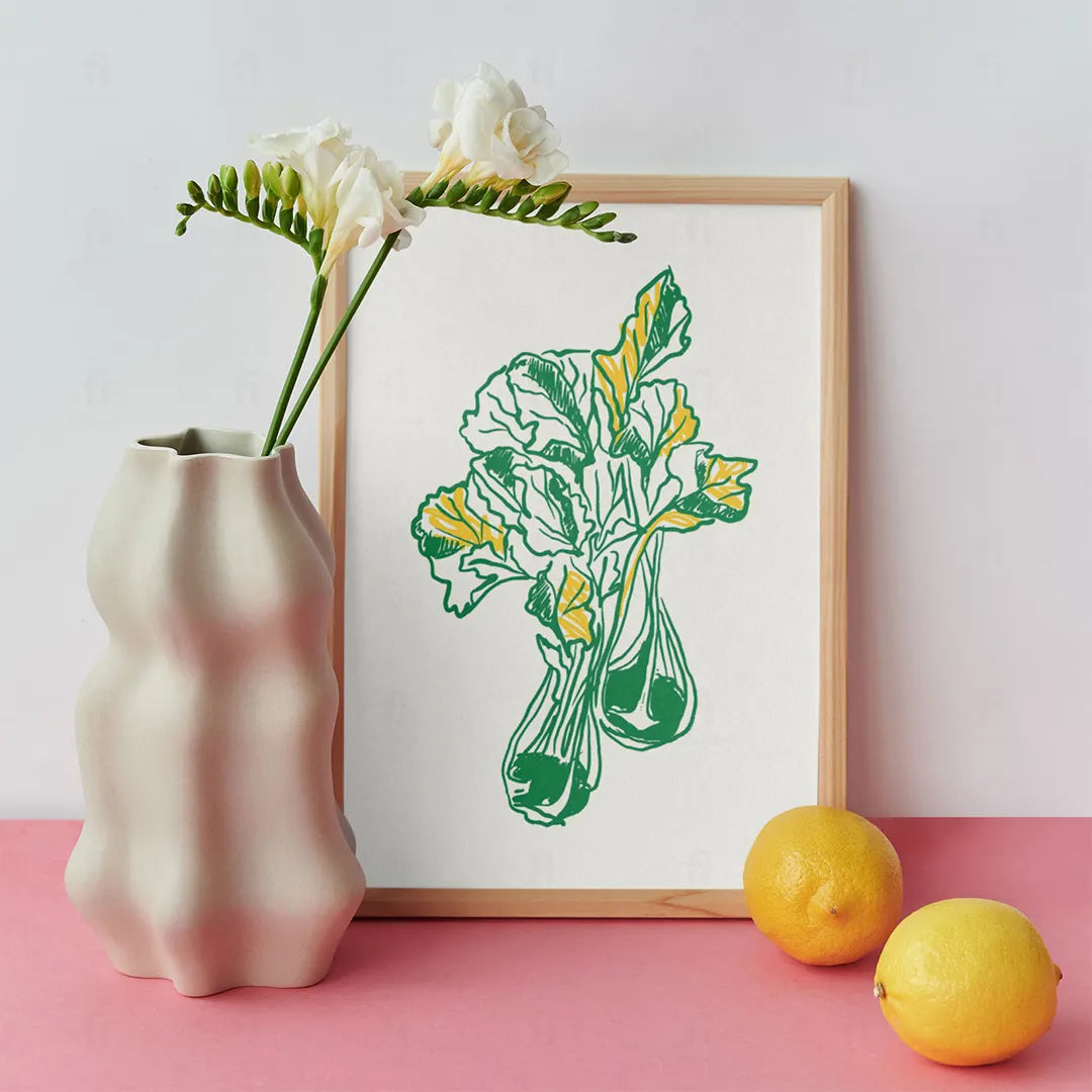 Plakat "Zielona Roślina" - Minimalistyczna Grafika Botaniczna