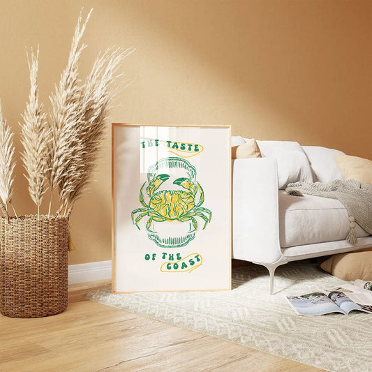 Plakat "The Taste of the Coast" - Grafika w Stylu Śródziemnomorskim