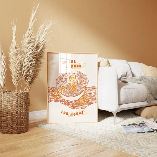 Plakat "In the Mood for Noods" - Grafika do Kuchni