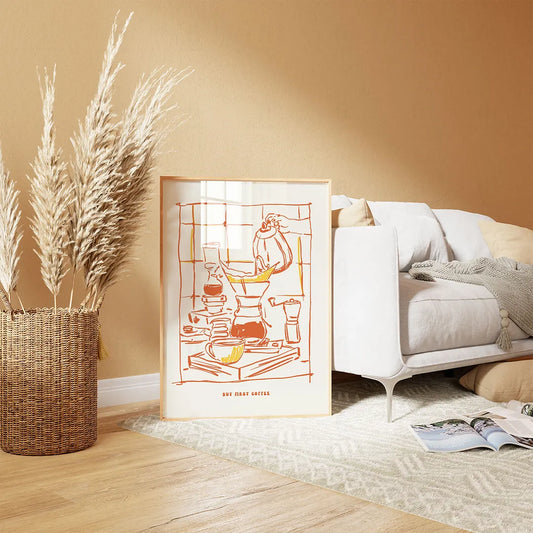 Plakat "But First, Coffee" - Grafika dla Miłośników Kawy