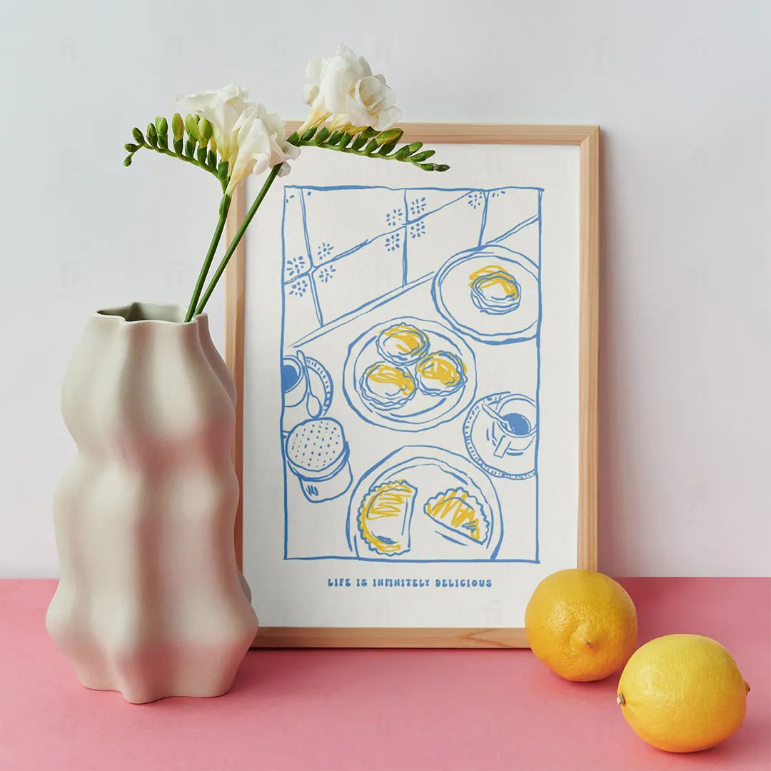 Plakat "Effortlessly Delicious" - Grafika z Cytatem do Kuchni