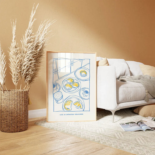 Plakat "Effortlessly Delicious" - Grafika z Cytatem do Kuchni