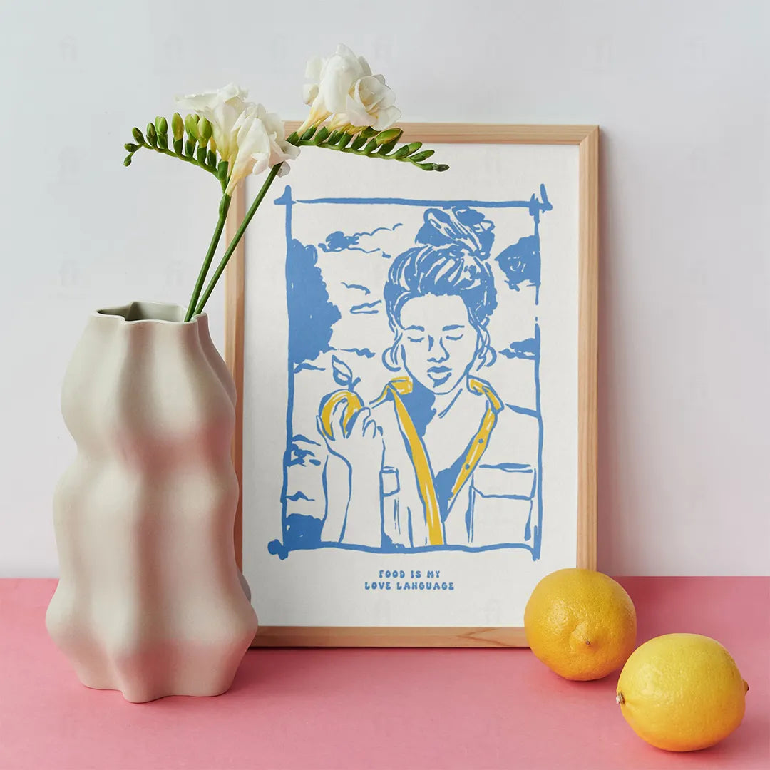 Plakat "Food is My Love Language" - Grafika dla Smakoszy