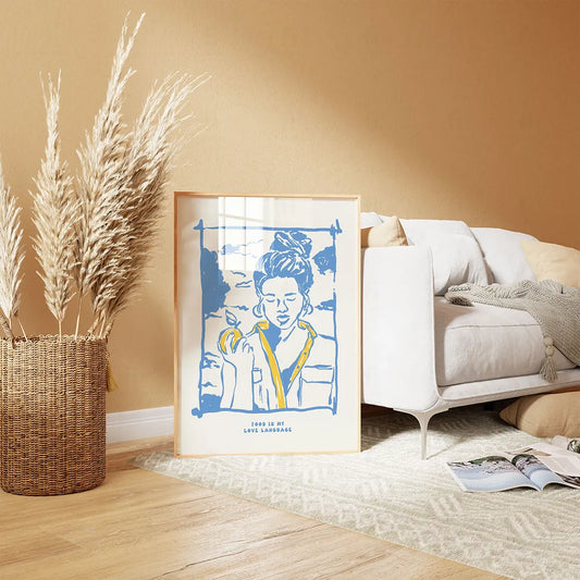 Plakat "Food is My Love Language" - Grafika dla Smakoszy