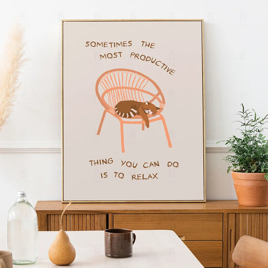 Plakat "Produktywne Relaksowanie Się"