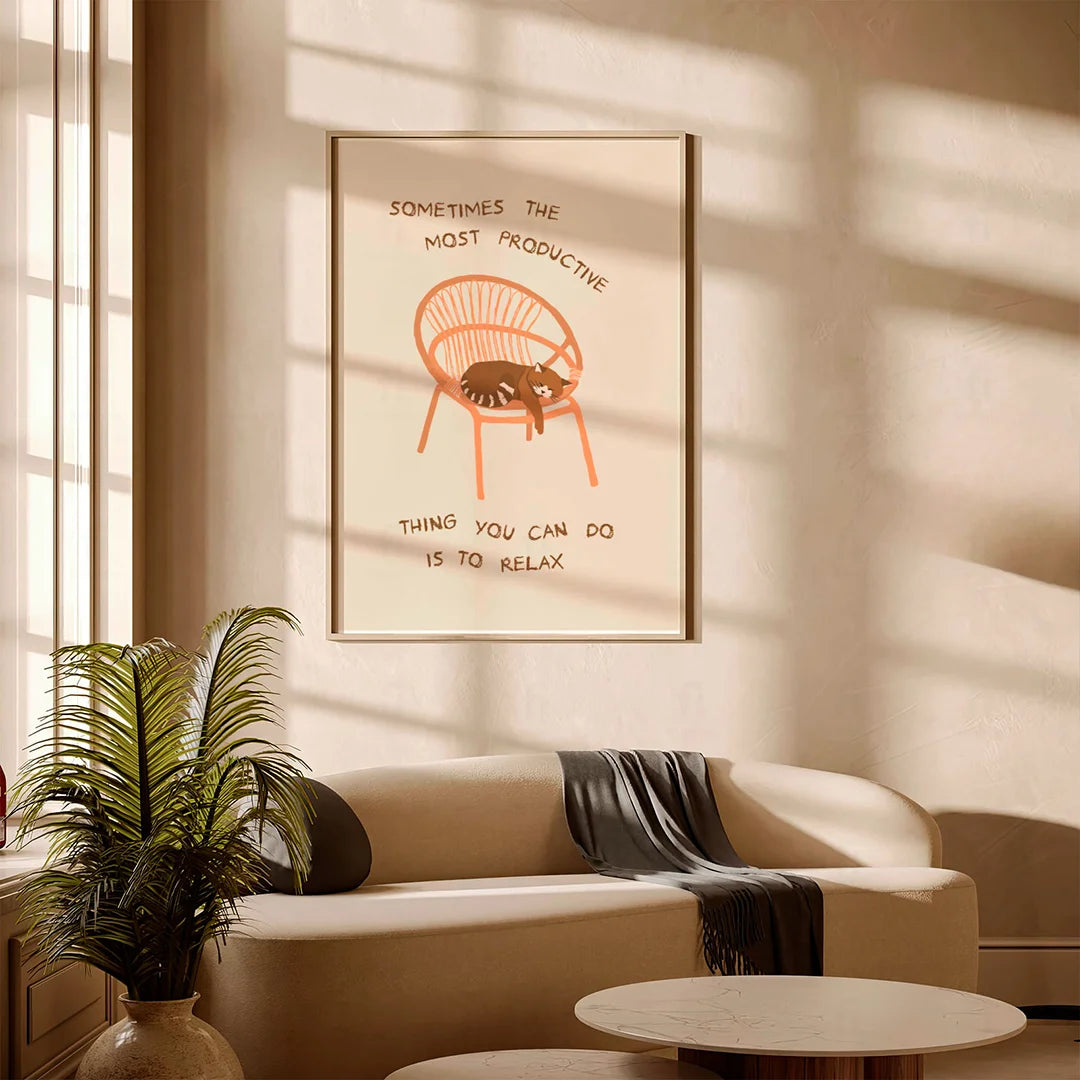 Plakat "Produktywne Relaksowanie Się"