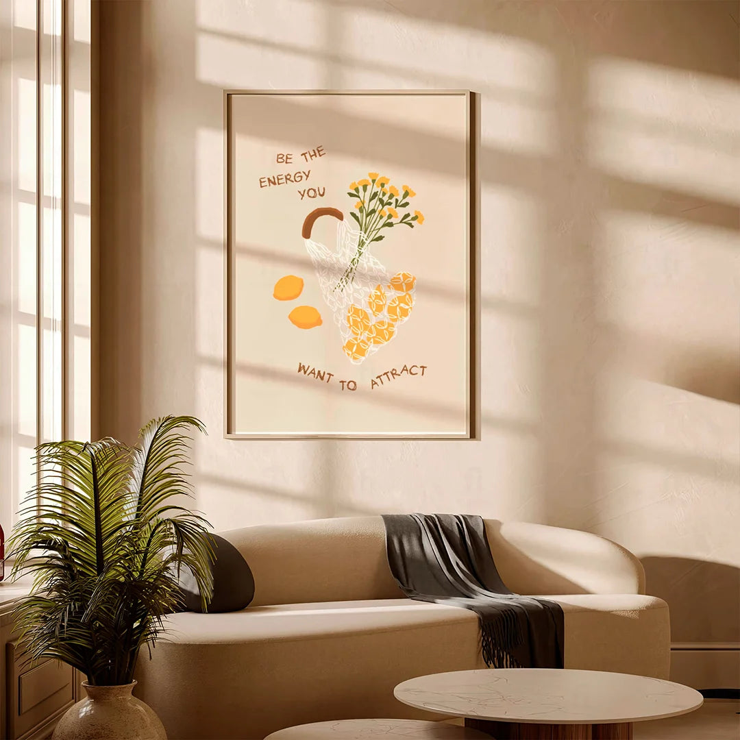 Plakat "Energia" - Pozytywna Grafika z Cytatem