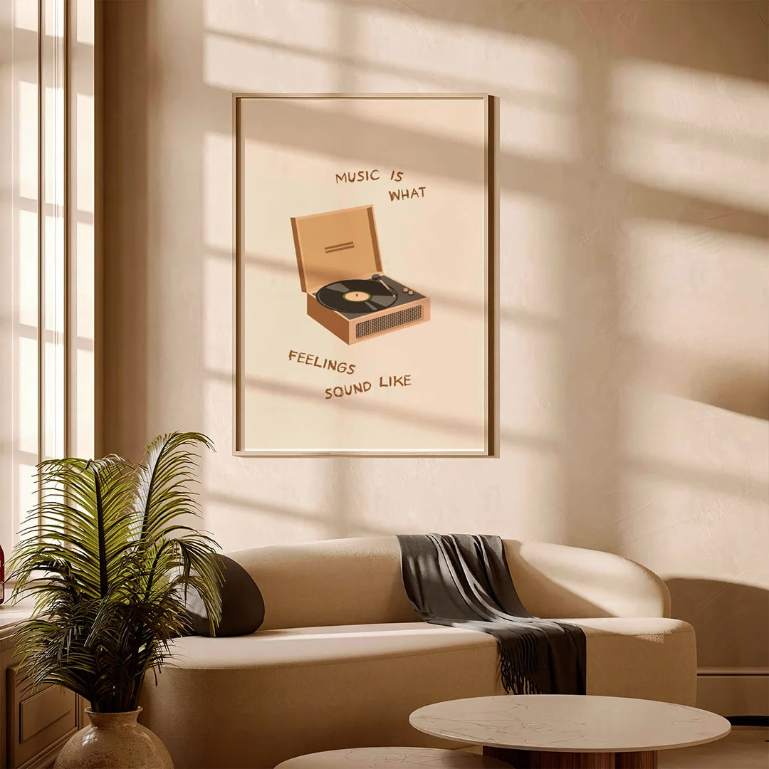 Plakat "Muzyka" - Grafika w Stylu Retro