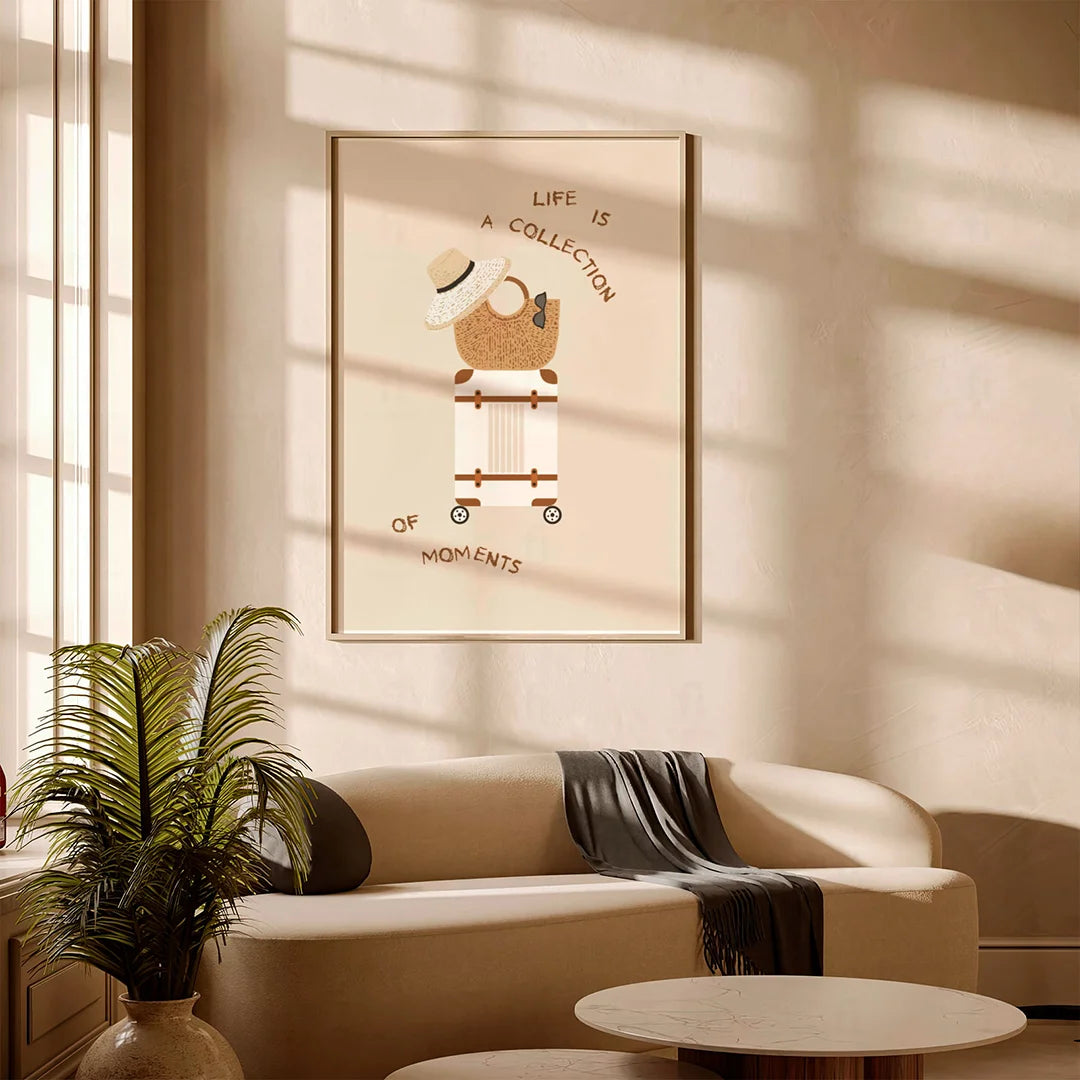 Plakat "Kolekcja Chwil" - Grafika z Cytatem i Aparatem