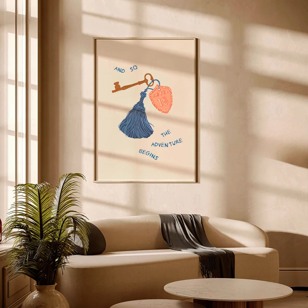 Plakat "I Tak Zaczyna Się Przygoda" - Inspirująca Grafika