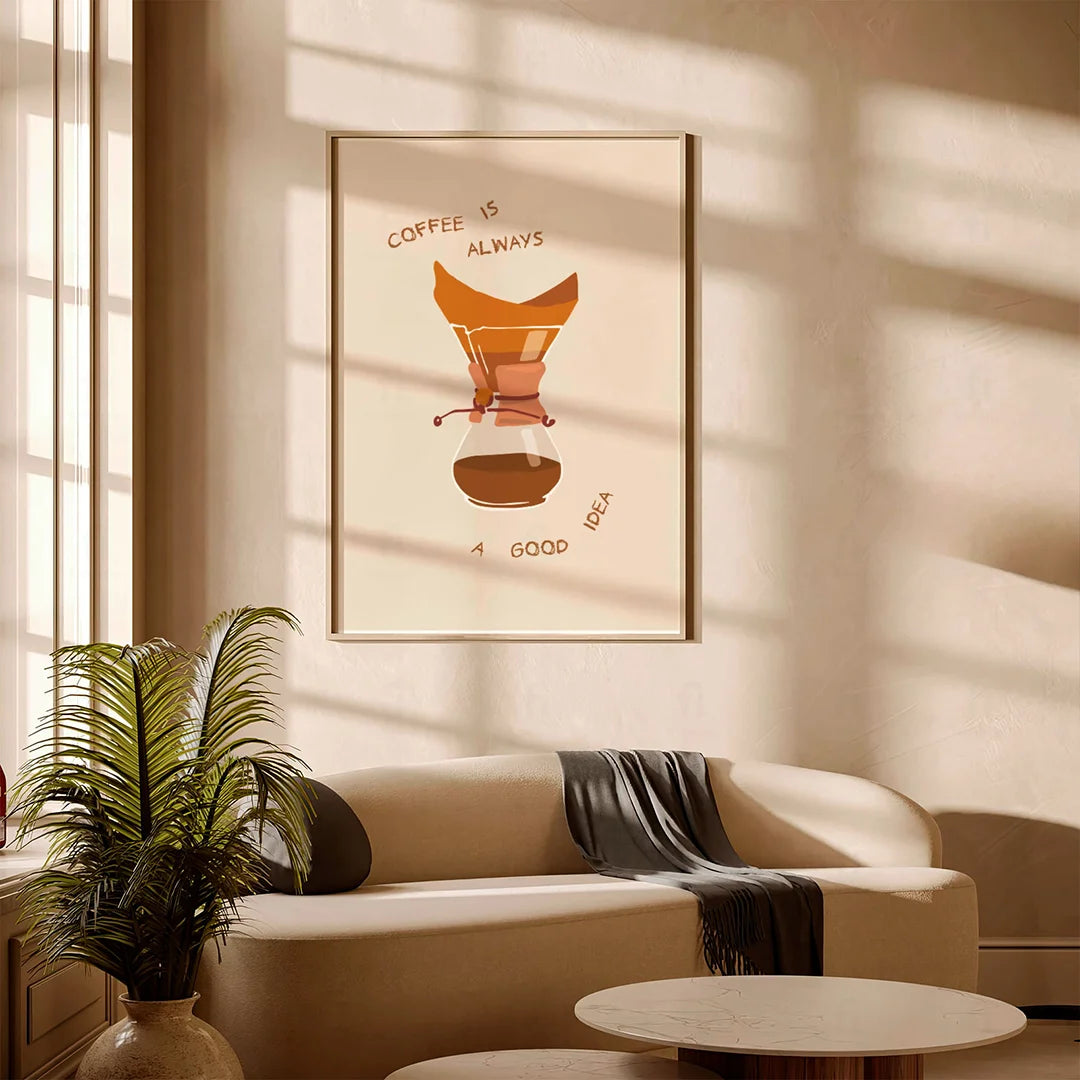 Plakat "Kawa to Zawsze Dobry Pomysł" - Grafika dla Kawoszy